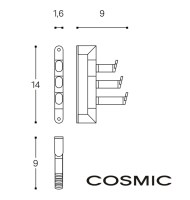 MEDIDAS COLGADOR TRIPLE MICRA COSMIC